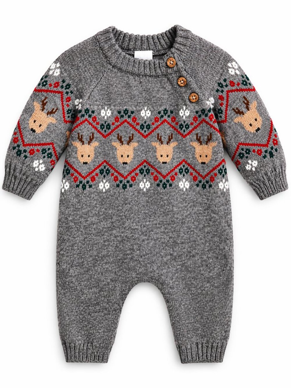 NWT Carter’s Baby Boy Sweater Romper 3 Months Reindeer Holiday Christmas